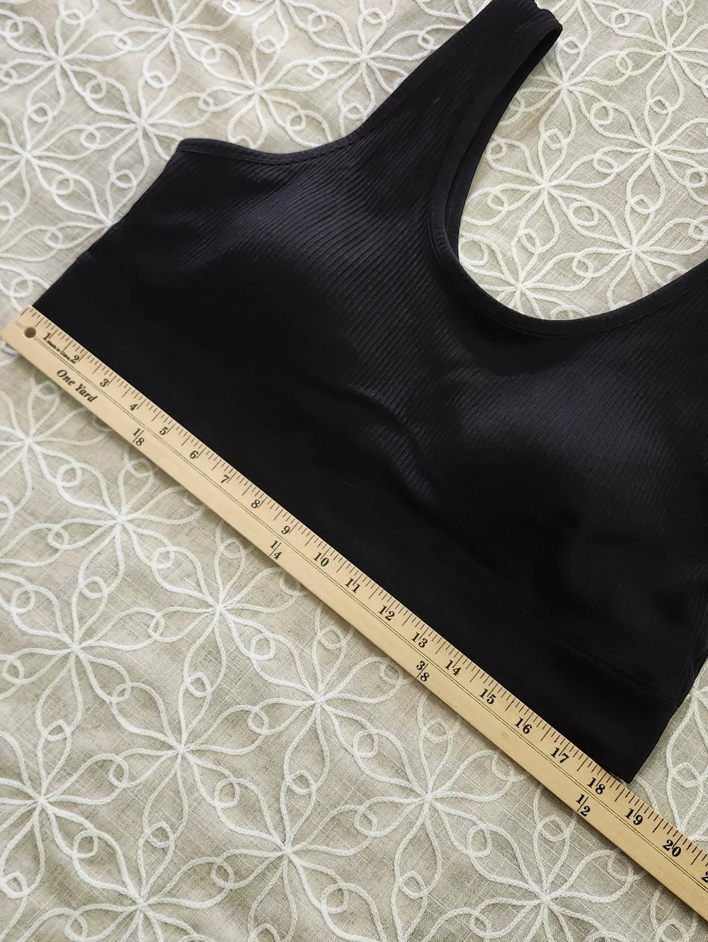 Torrid Curve Ribbed Black Bralette Sports Bra 3X